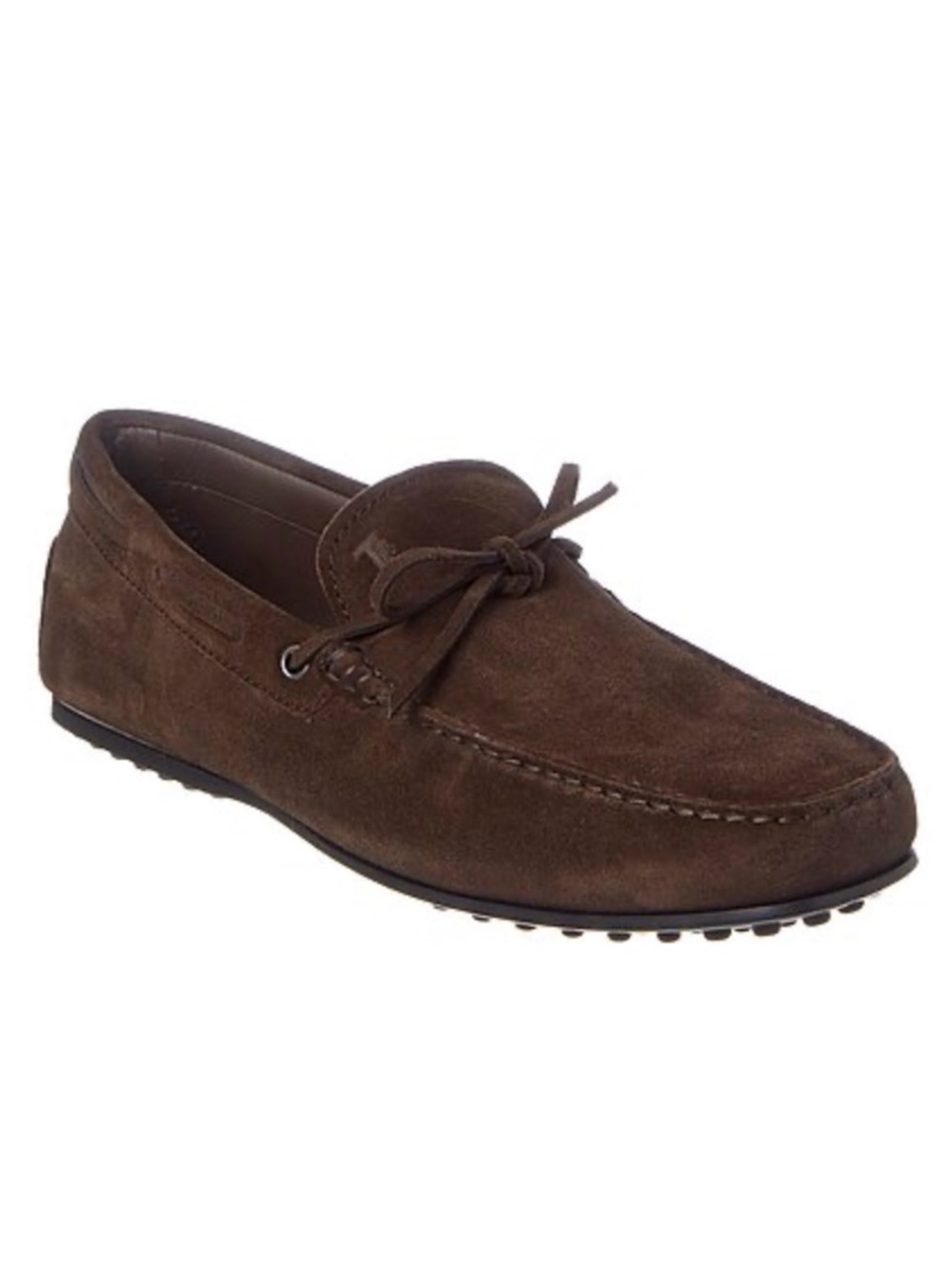 Tod's Brown Suede Penny-Style Driving Loafers City Gomino